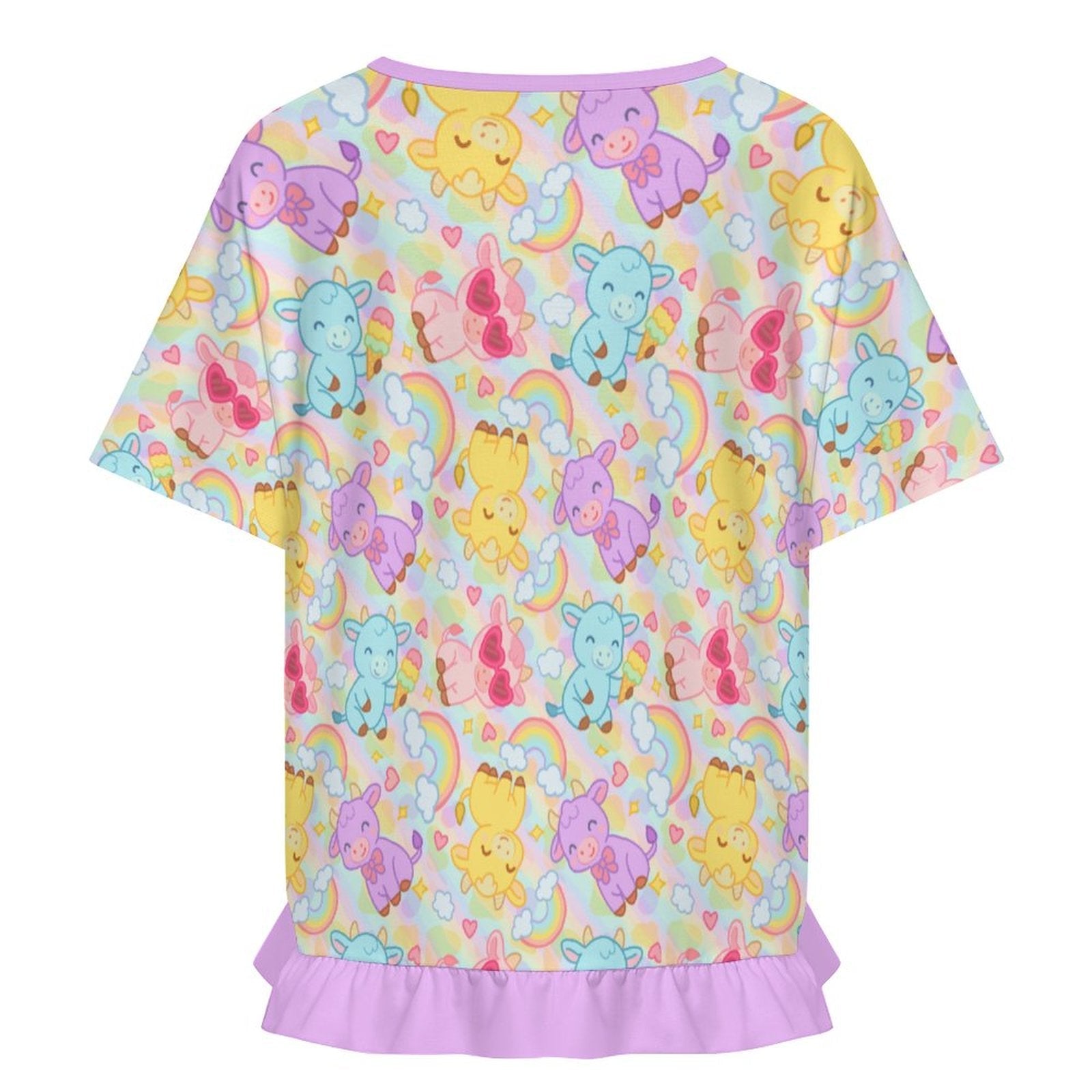 Rainbow Moobaby Ruffle Play Tee