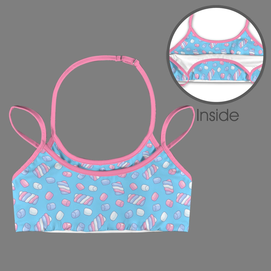 Candy Marshmallow Double Strap Sports Bra