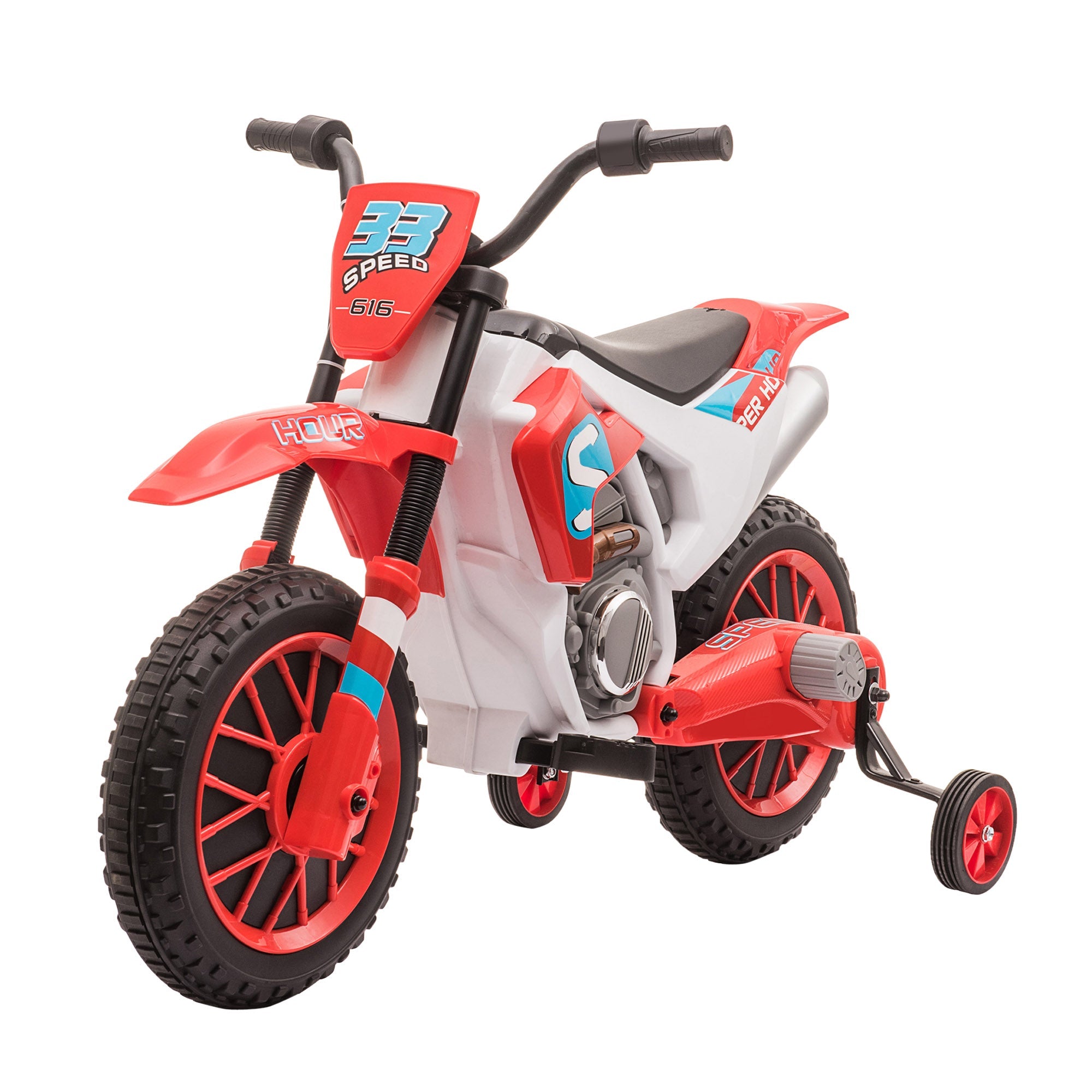 12V Rechargeable Dirt Bike Toy with Training Wheels - Perfect for Little Riders!
