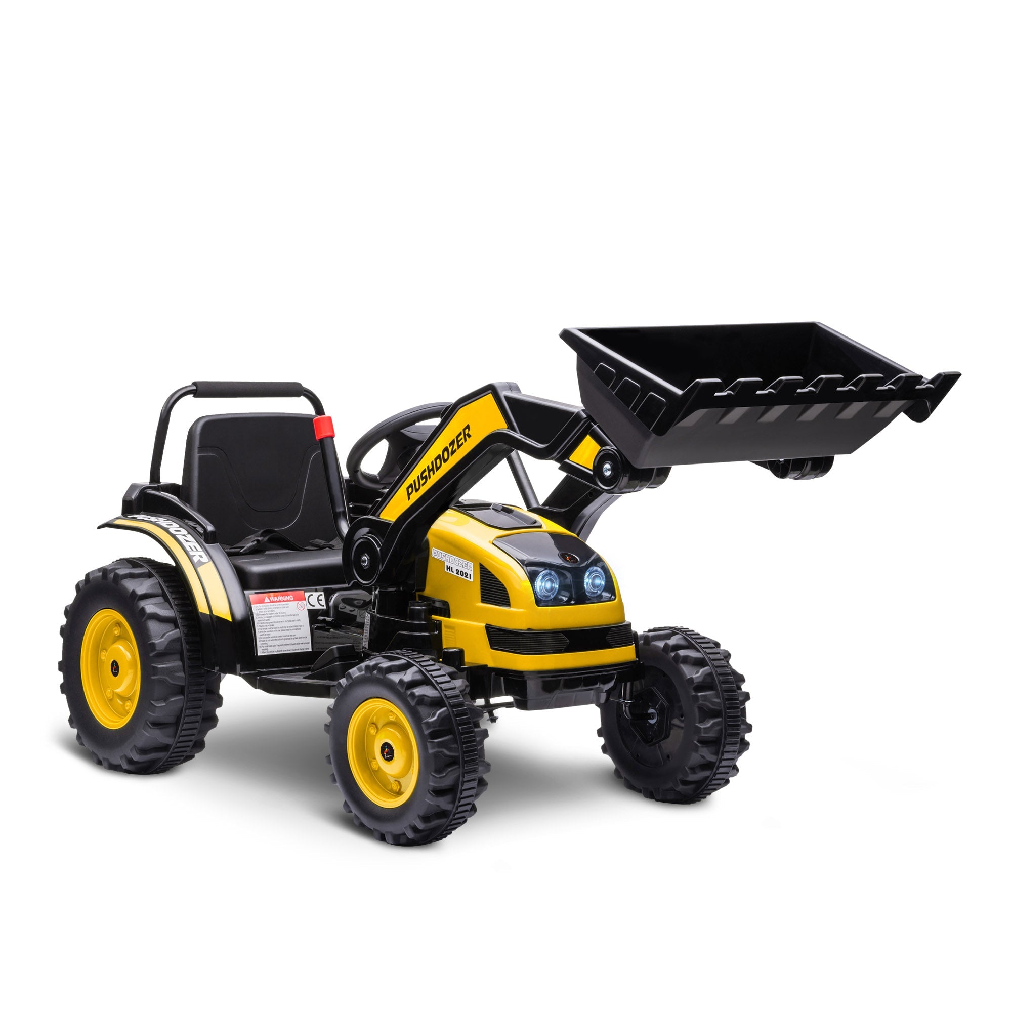 Excavator 6V Battery Tractor with Music and Headlight for Kids' Riding Fun