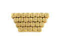 8.5mm Cube Gold/Rose Gold/Silver Alphabet CZ Micro Pave Large Hol
