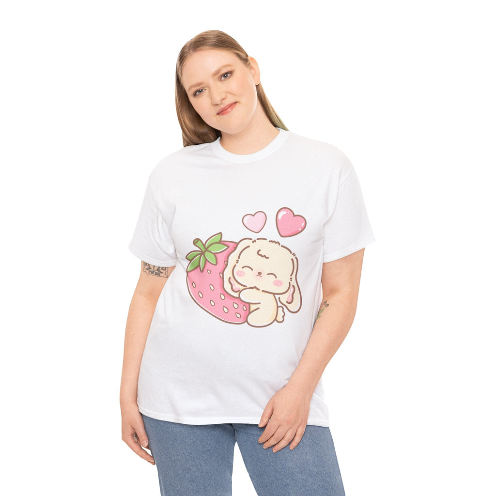 Cute Bunny Strawberry Play Tee