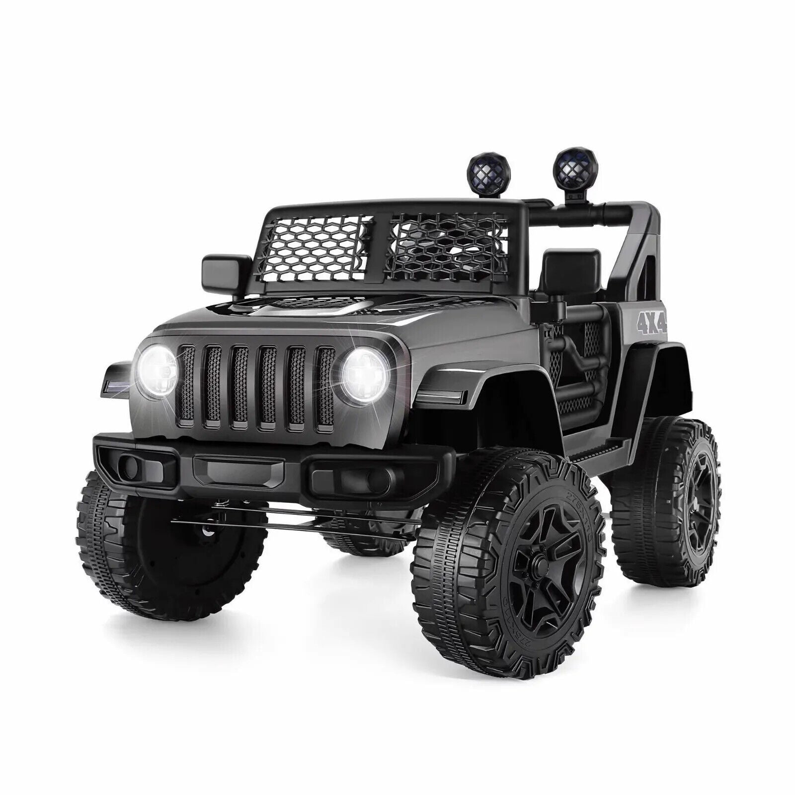 12V 2-Seater Electric Ride-On Car with LED Lights, MP3 Player, and Remote Control for Kids