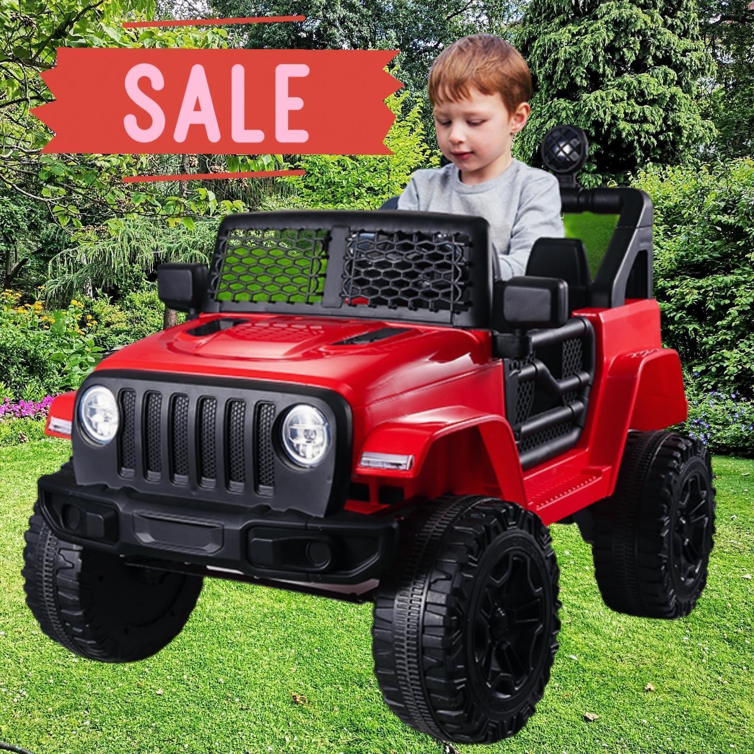Electric Ride-On Car/Truck for Kids with MP3 Music and Remote Control - 12V with Lights - 76 Fun Features!