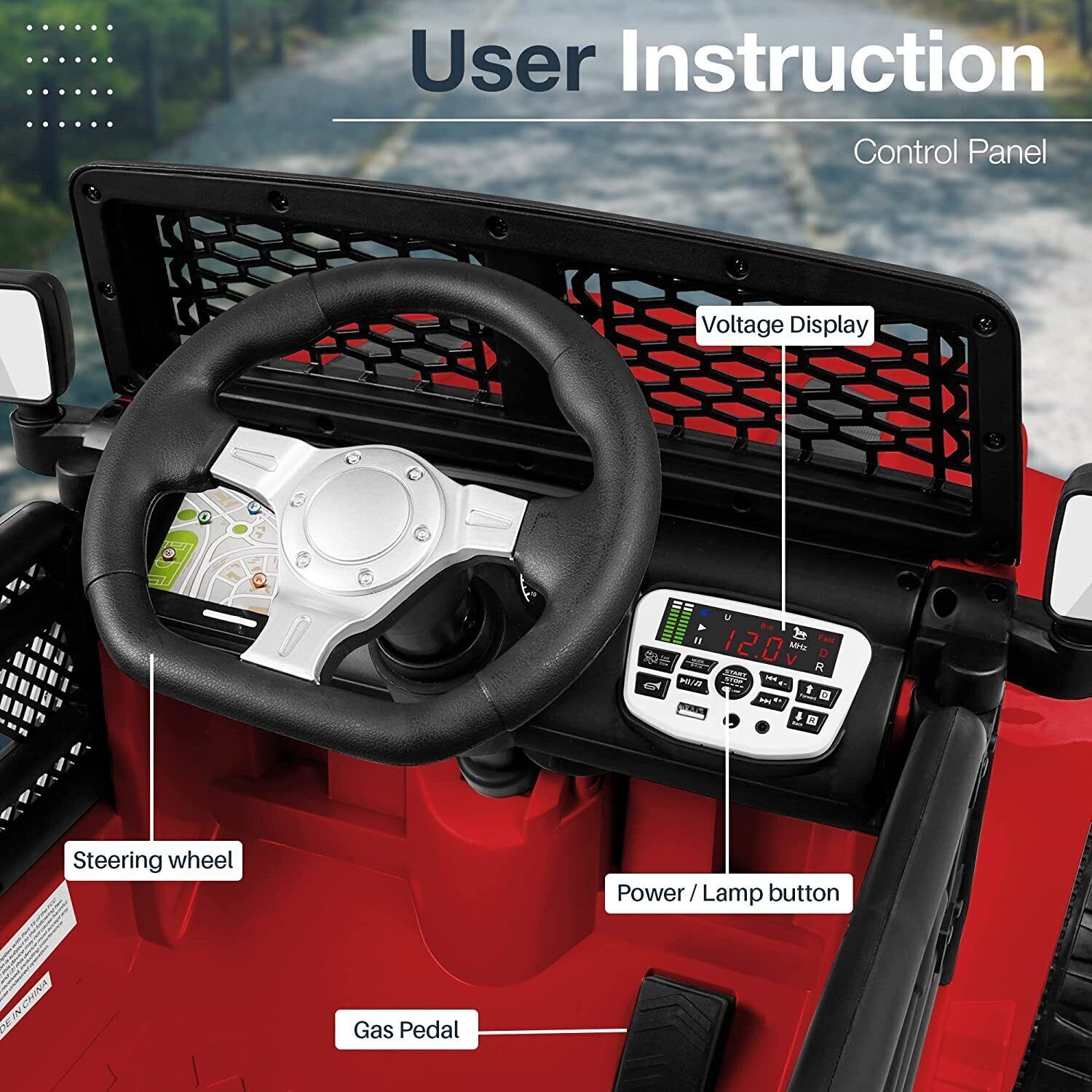 Electric Ride-On Car/Truck for Kids with MP3 Music and Remote Control - 12V with Lights - 76 Fun Features!