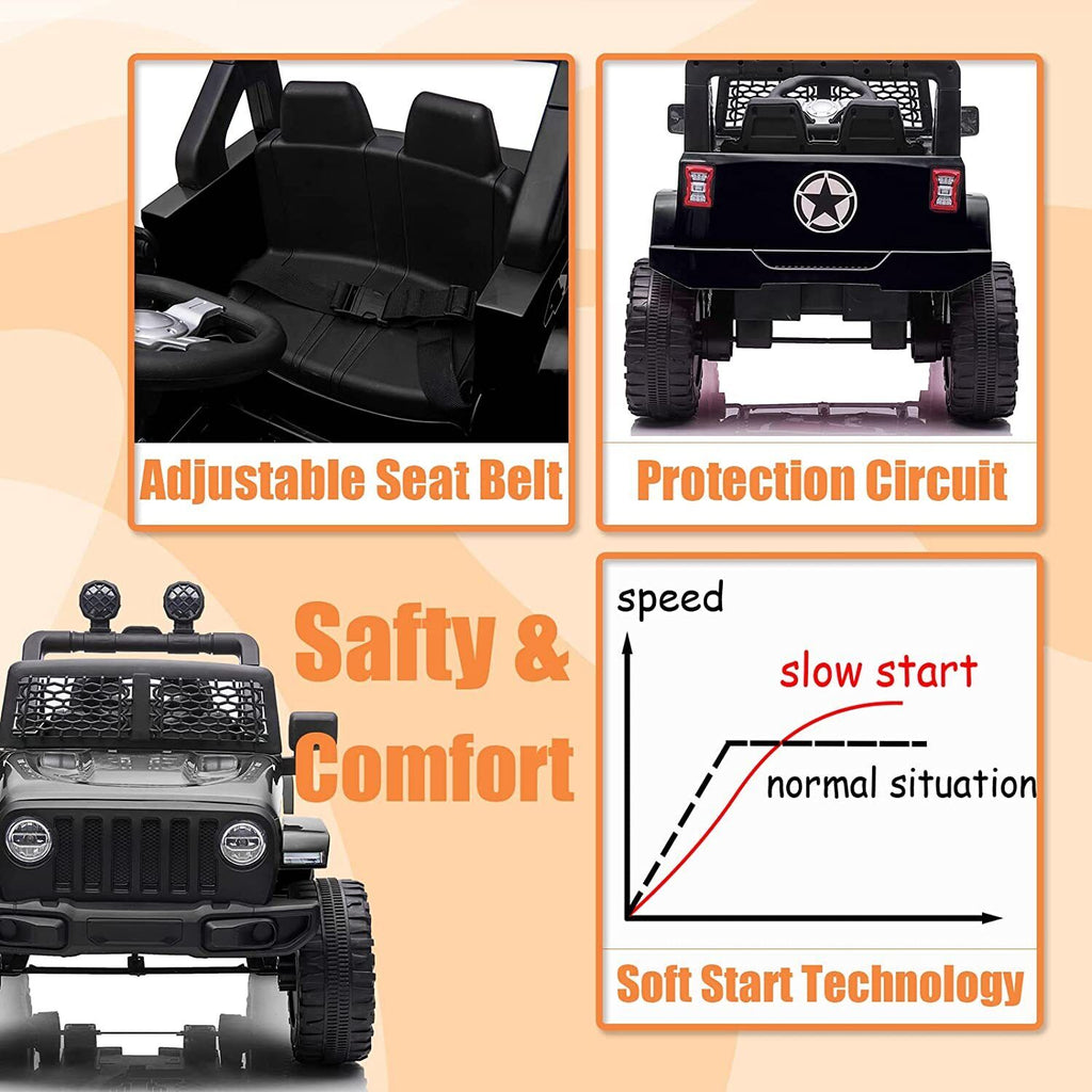 Electric 4 Wheeler ATV Car Jeep Truck for Kids - 12V/24V Battery Powered Ride-On Toy