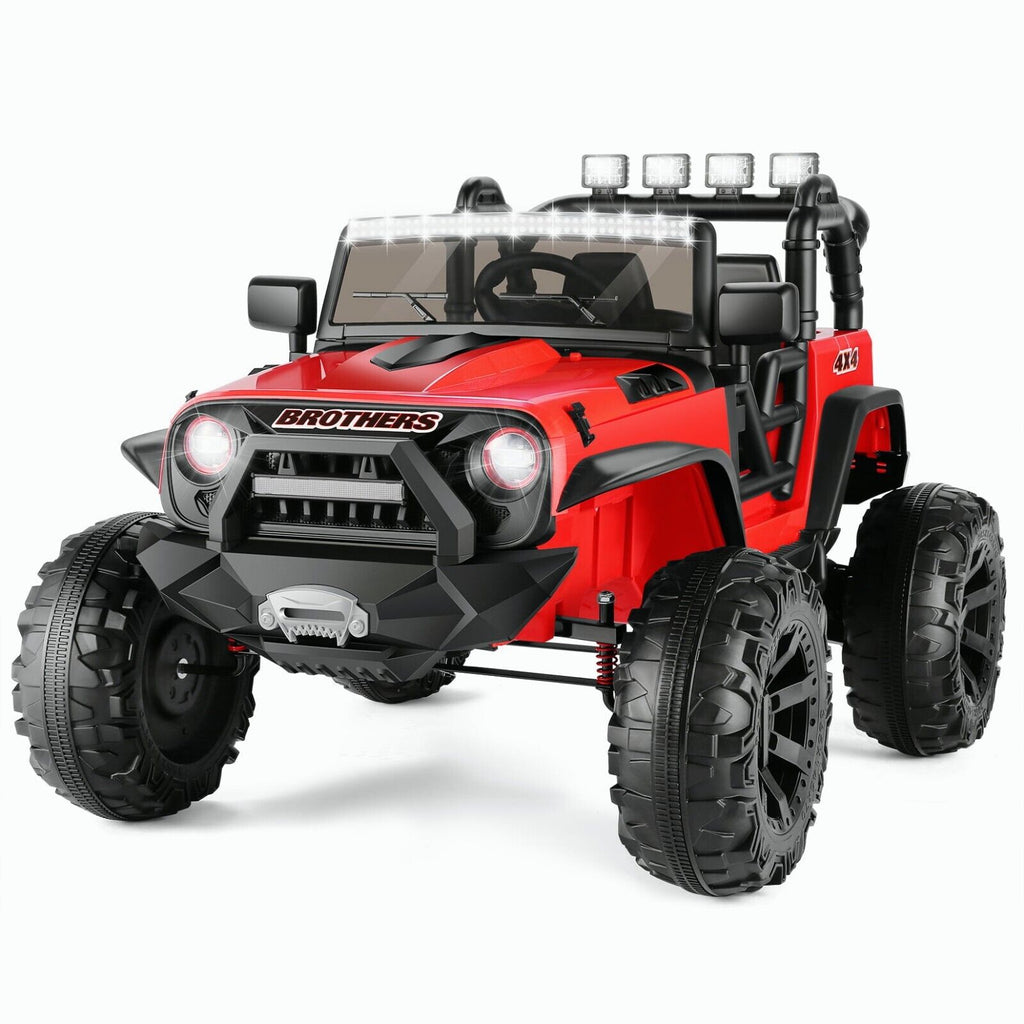 Electric Ride-On ATV Jeep Truck for Kids with LED Lights and Music