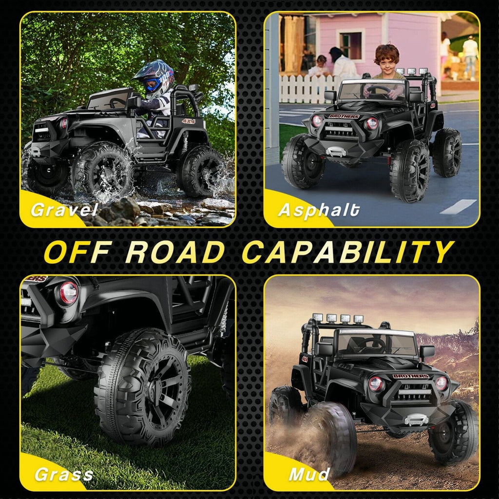 Electric Ride-On ATV Jeep Truck for Kids with LED Lights and Music
