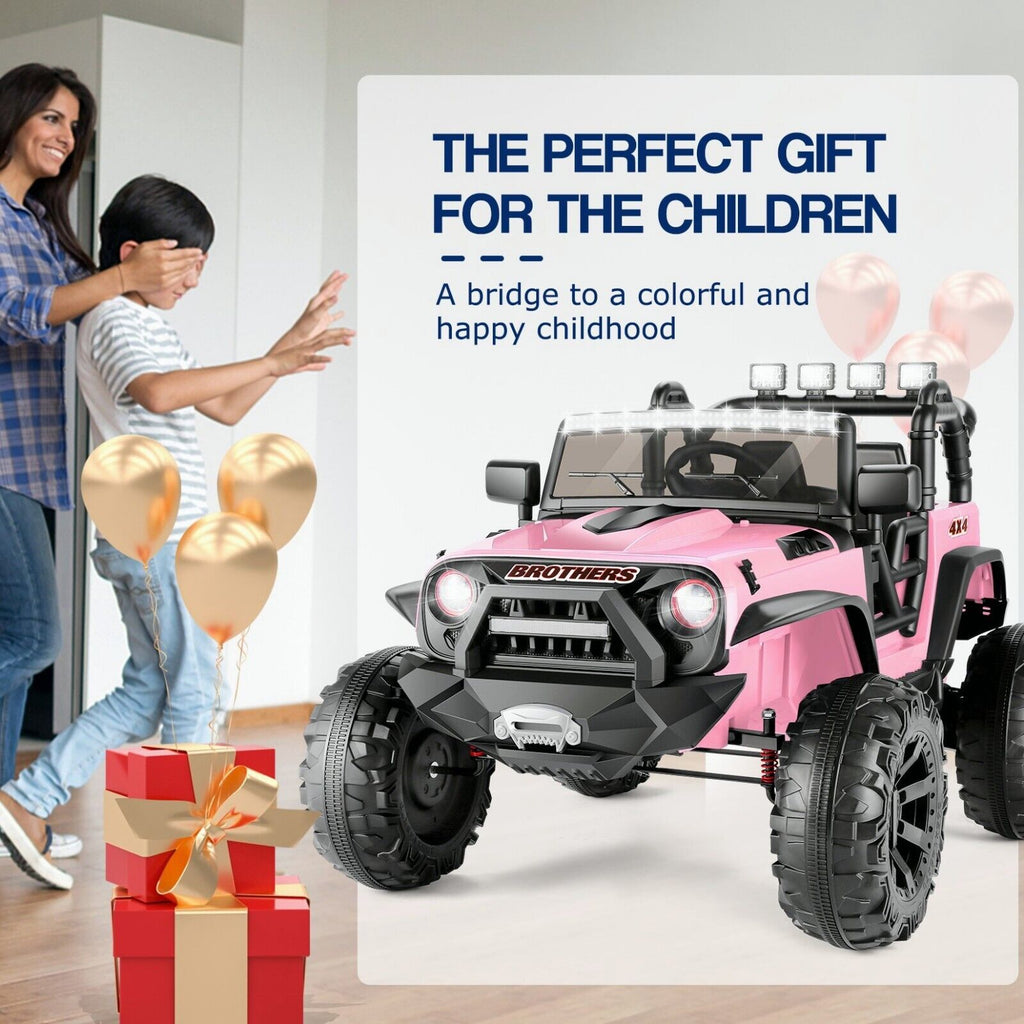 Electric Ride-On ATV Jeep Truck for Kids with LED Lights and Music