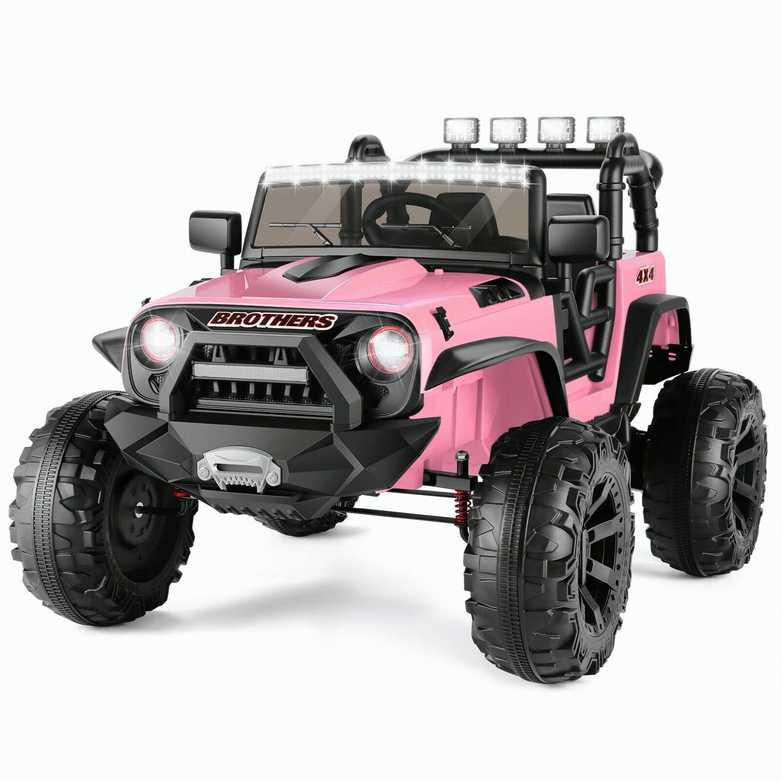Electric Ride-On Jeep Truck for Kids: 12V/24V ATV Toy with Four-Wheel Drive