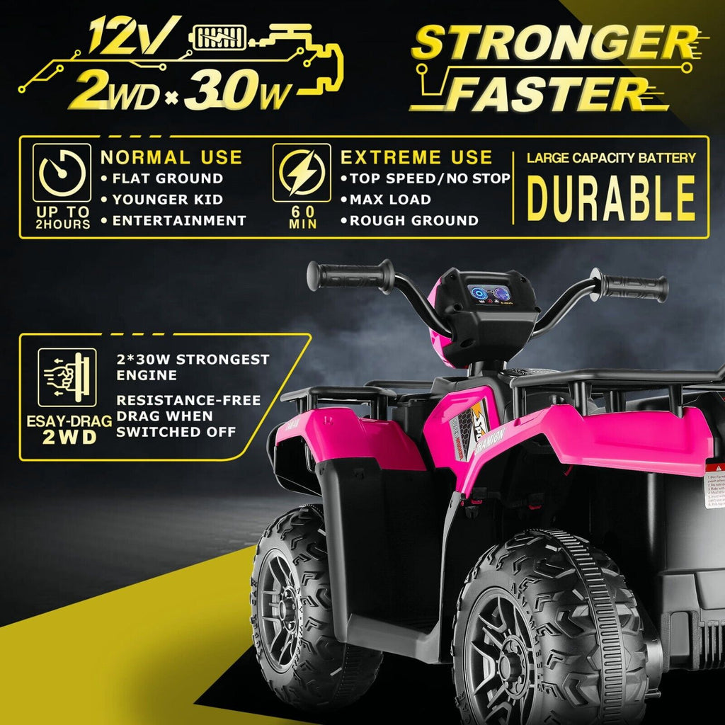 Electric Ride-On Jeep Truck for Kids: 12V/24V ATV Toy with Four-Wheel Drive