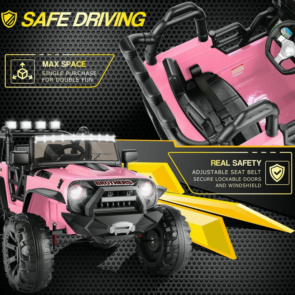 12V/24V Electric Jeep Truck ATV Ride-On Toy with Parental Remote Control for Kids