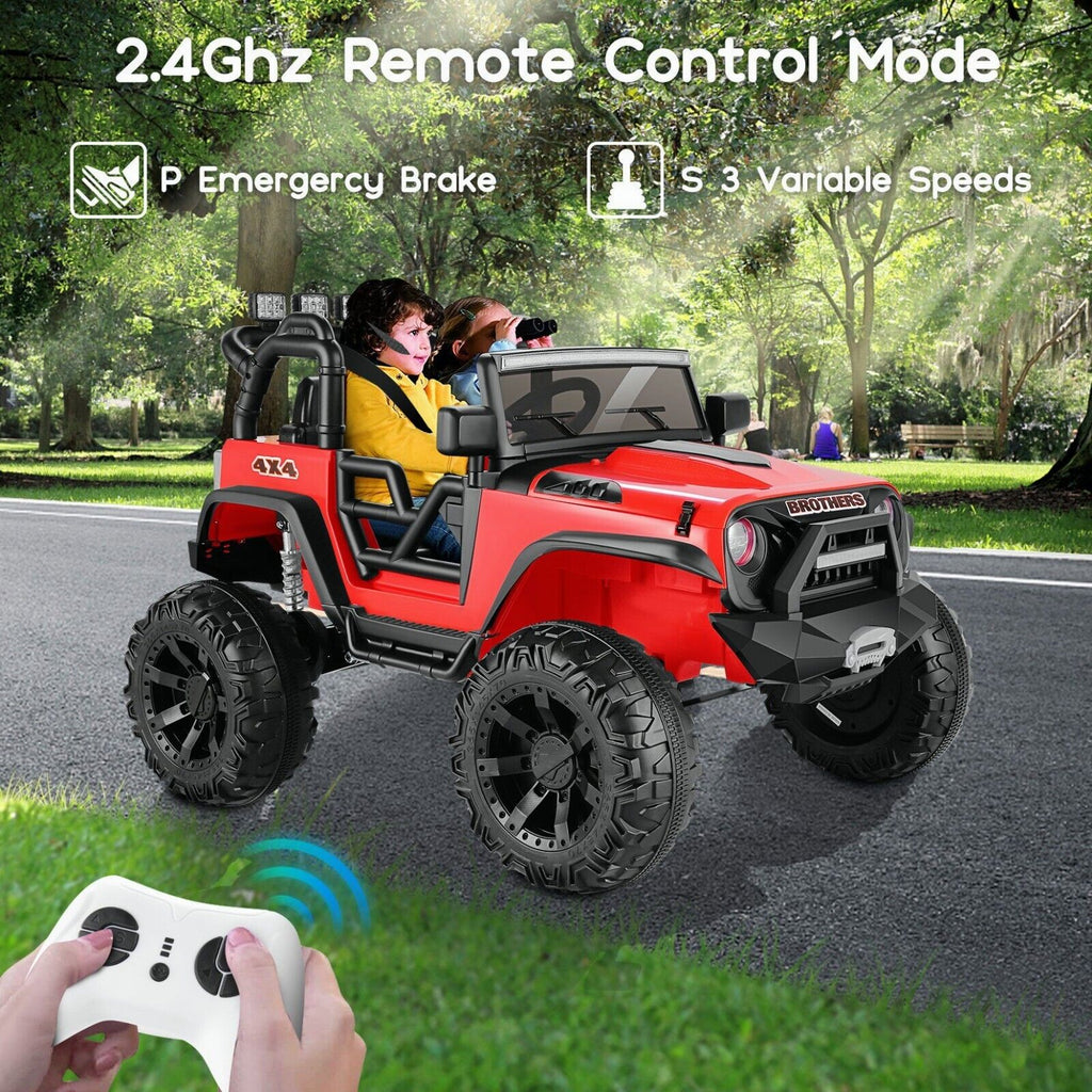 12V/24V Electric Jeep Truck ATV Ride-On Toy with Parental Remote Control for Kids