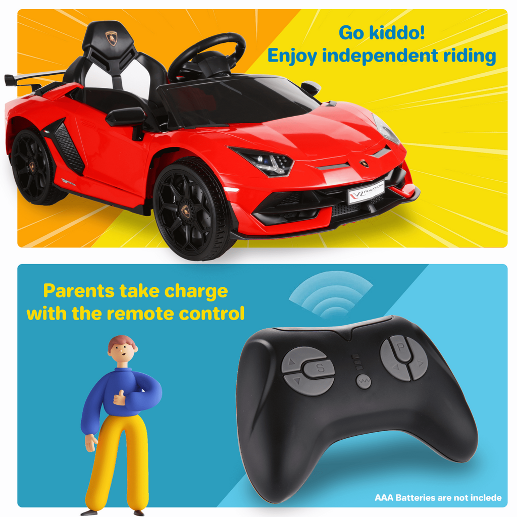 Electric Ride-On Truck for Kids with Remote Control, Music, and Lights - GT Toy Truck