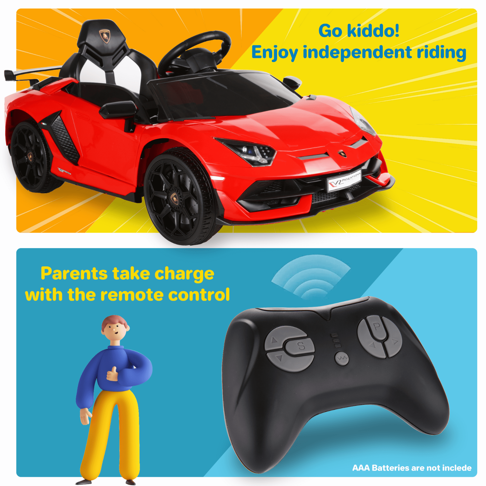2-Seater Kids Electric Car with 2.4G Remote Control - 12V Ride-On Truck for Big Adventures
