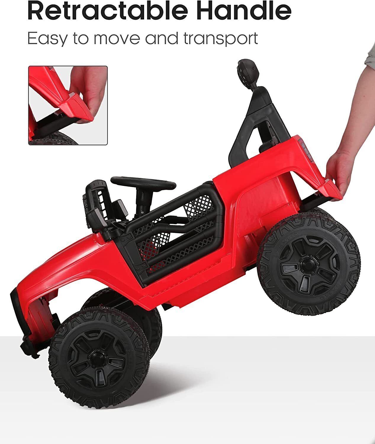 Electric Kids Ride On Car Power Wheels Jeep 2 Seater with 12V 7Ah Battery for Safe and Fun Playtime