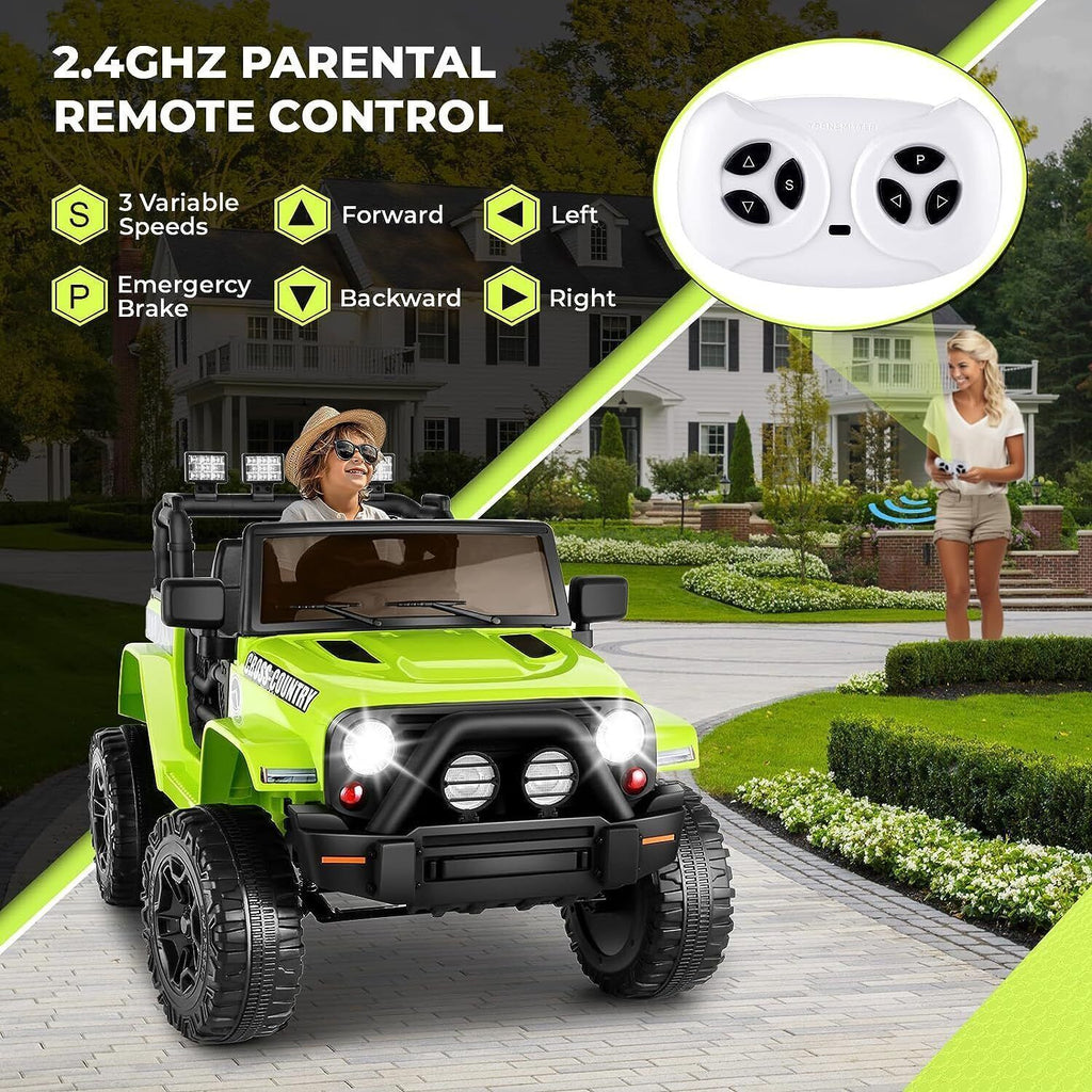 12V Electric Ride-On Truck for Kids with Remote Control - 2 Seater