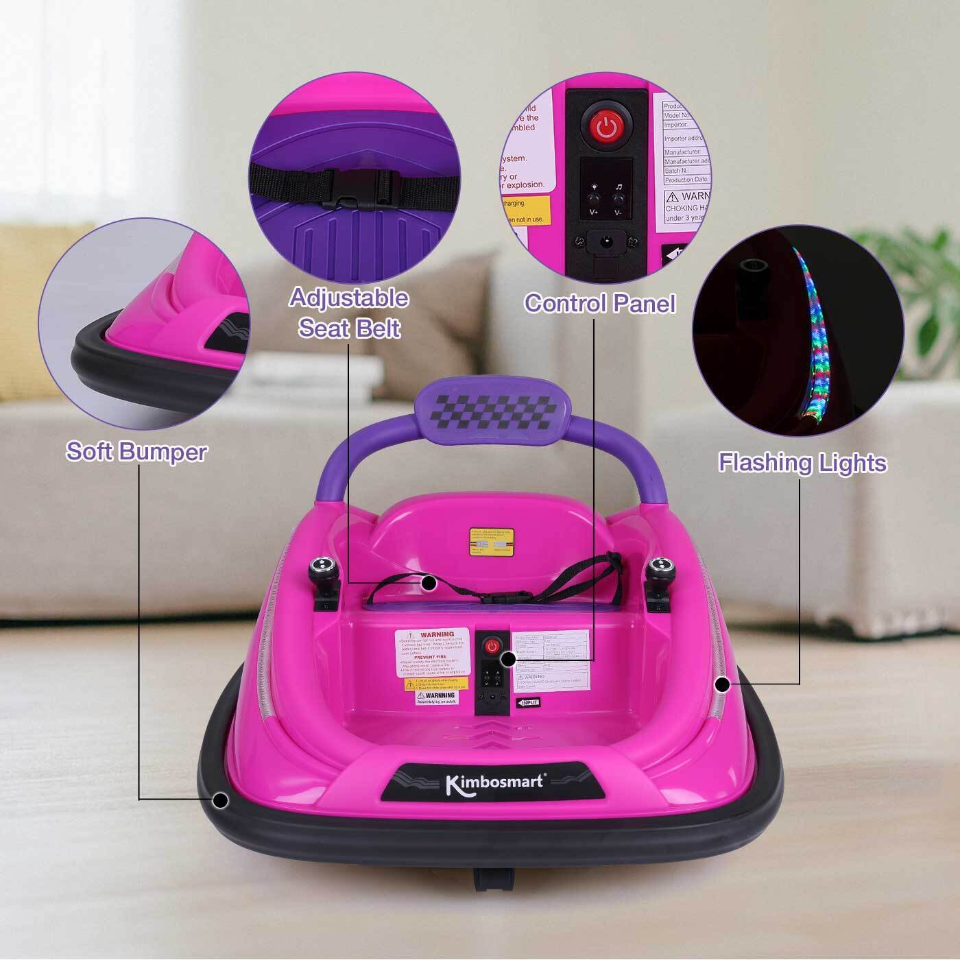 12V Battery Powered Electric Bumper Car for Kids with Dual Joystick Control
