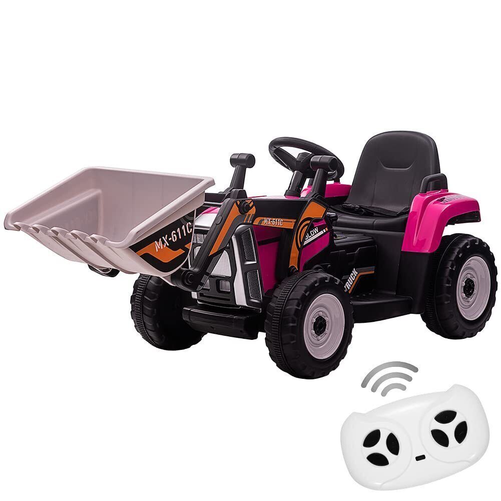 12V Battery-Powered Excavator Ride-On Toy with Music, Headlights, and Tractor Design - Perfect Gift for Kids
