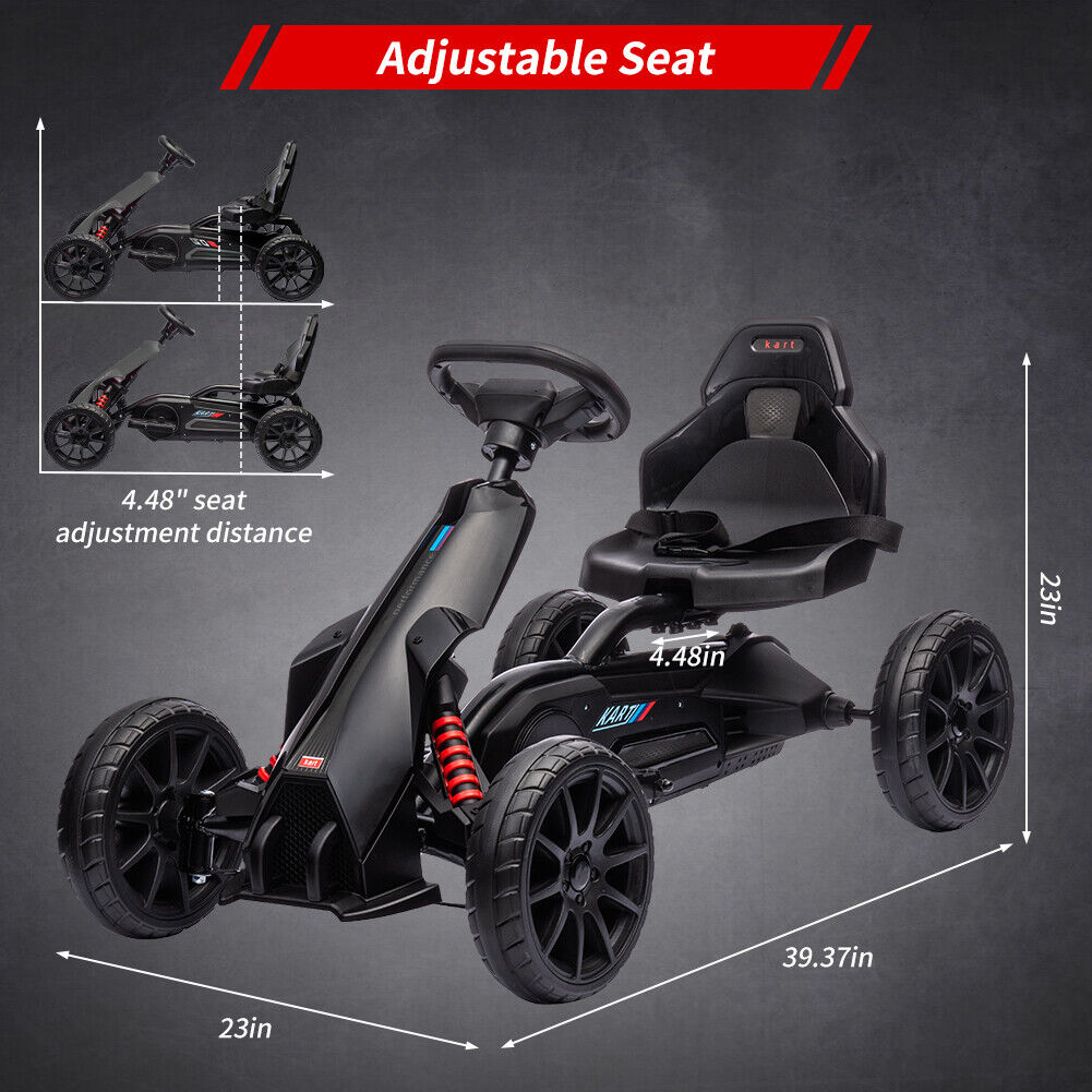 12V Battery Powered Go Kart: 2 Speeds Electric Ride on Toy for Kids - Perfect Gift!