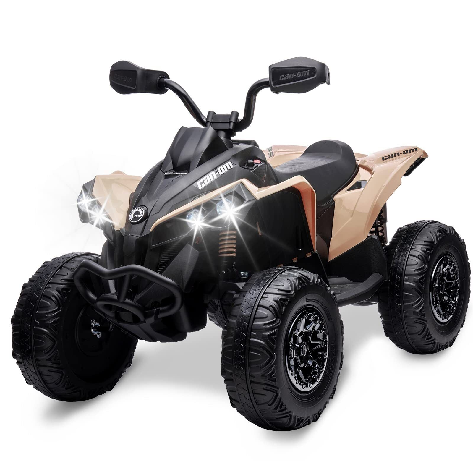 12V Battery Powered Kids Ride On Quad ATV Toy with LED Headlights