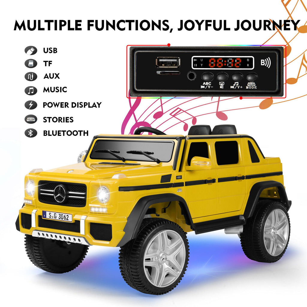 12V Electric Mercedes Benz Ride On Car for Kids with Lights, Music, and Remote Control