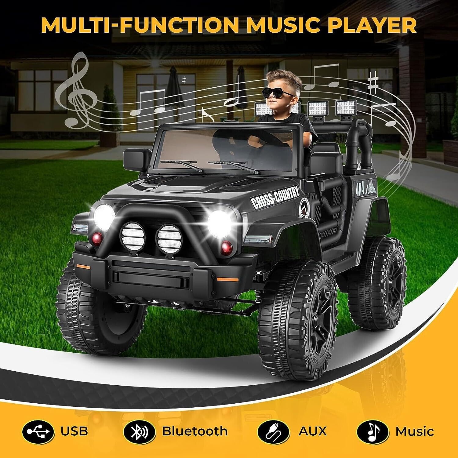 12V Battery Powered Ride-On Truck for Kids with Remote Control
