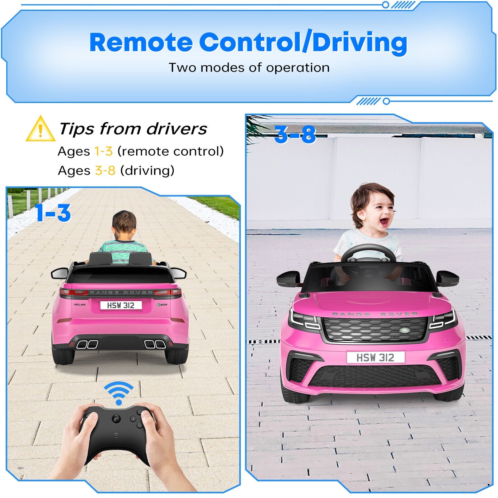 12V Battery Remote Control Ride on Truck Car Toy with MP3 Player for Kids