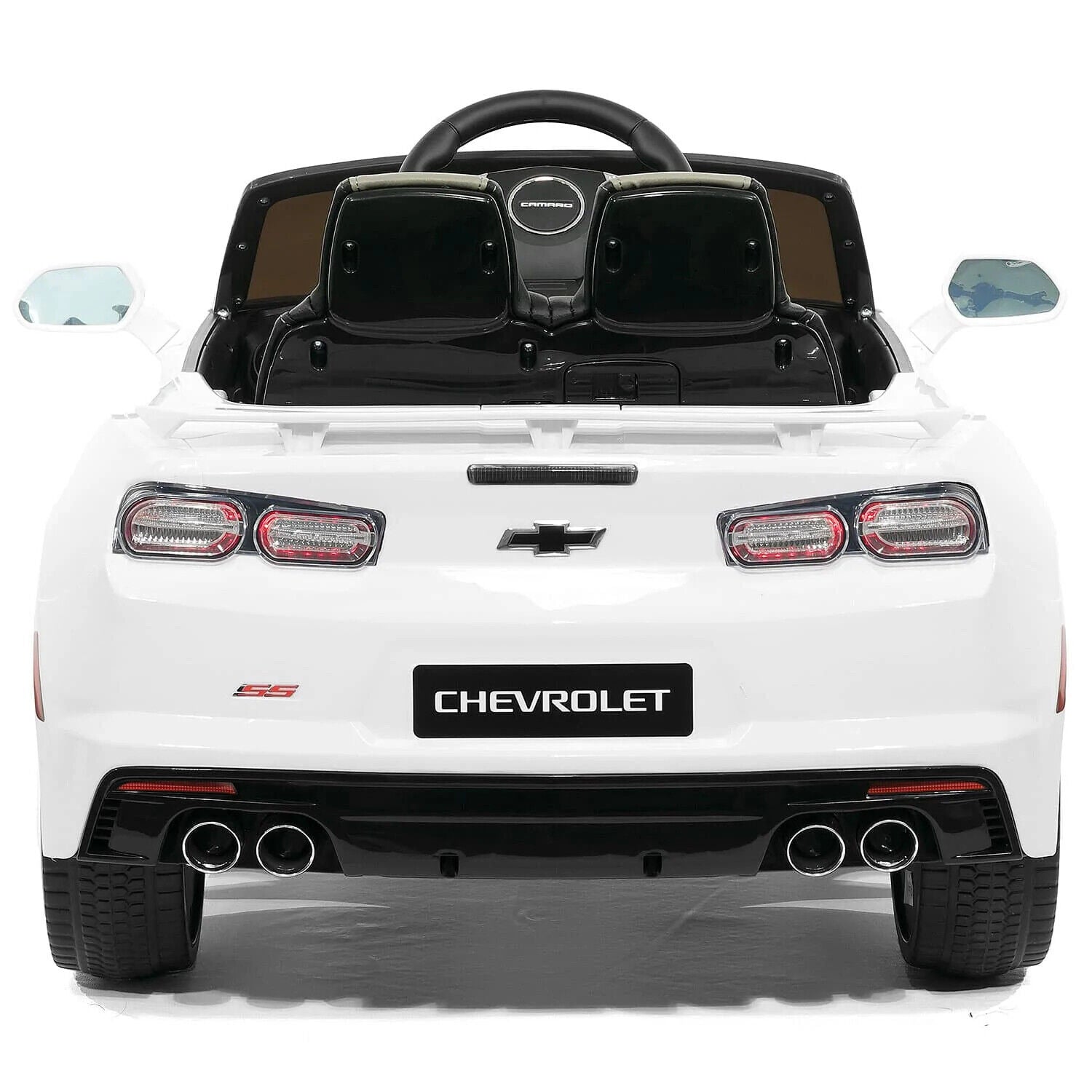 12V Chevrolet Camaro SS Ride-On Car with EVA Rubber Tires, Open Doors, 3 Speeds, and Remote Control