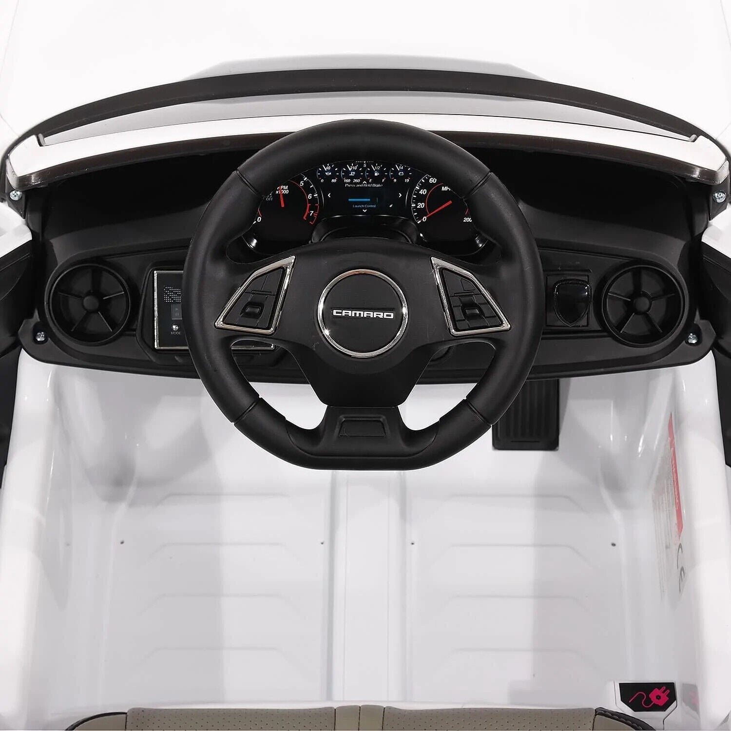 12V Chevrolet Camaro SS Ride-On Car with EVA Rubber Tires, Open Doors, 3 Speeds, and Remote Control