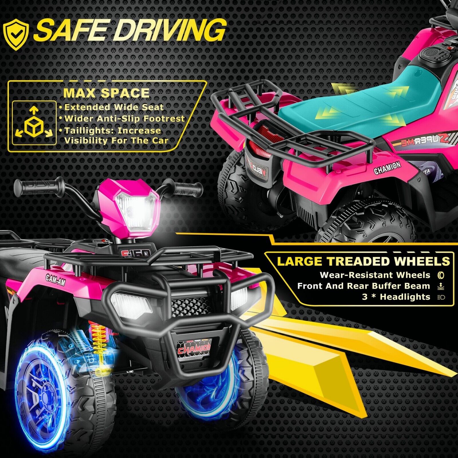 12V Battery Powered Electric ATV Quad Ride-On Car for Kids - Fun and Adventure on Wheels!