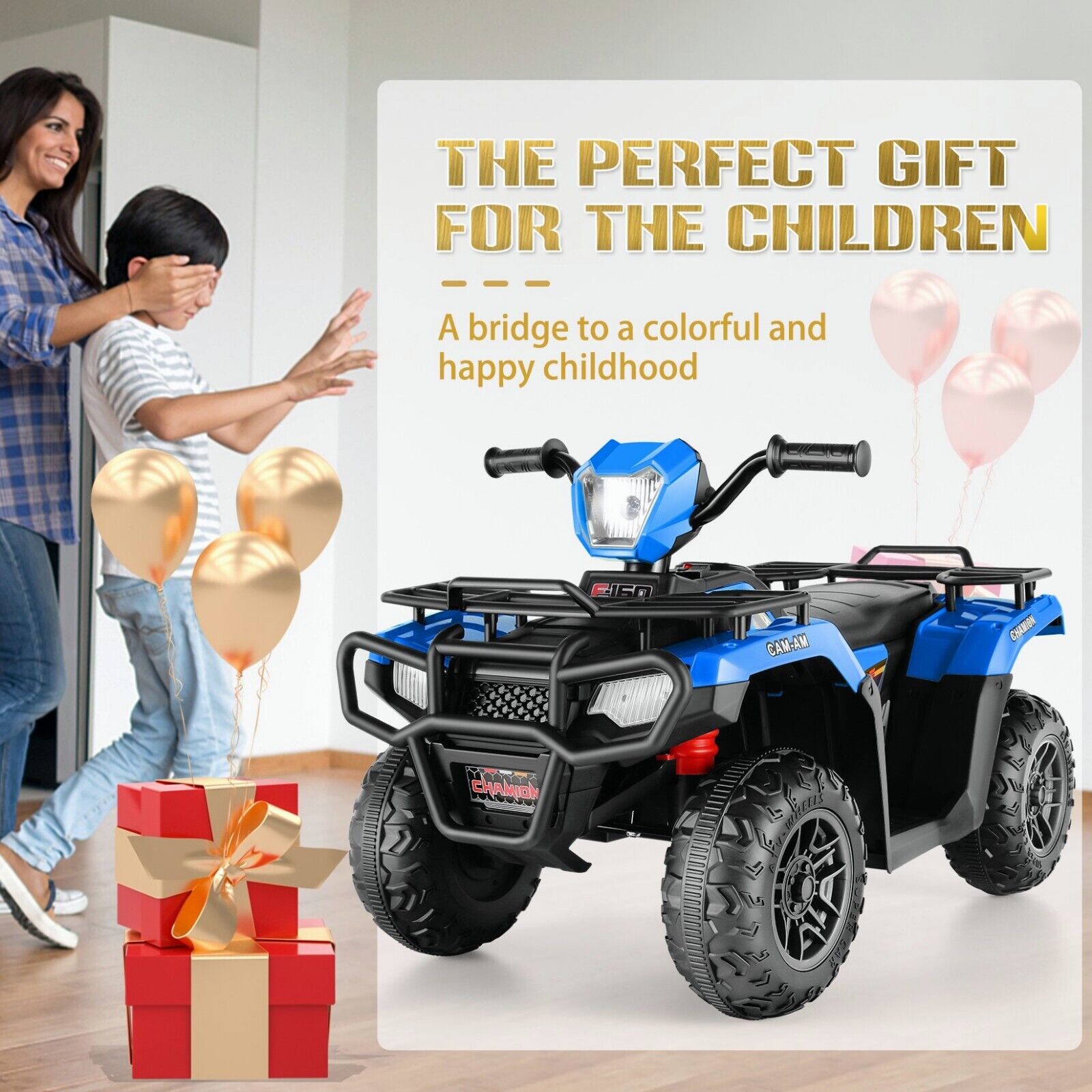 12V Electric ATV Car for Kids with Music and Headlights