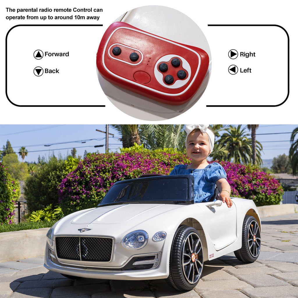 12V Electric Bentley Style Kid Ride On Car with Remote Control and LED Lights