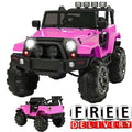 12V Electric Jeep Ride-On Toy with Remote Control and Lights for Toddlers