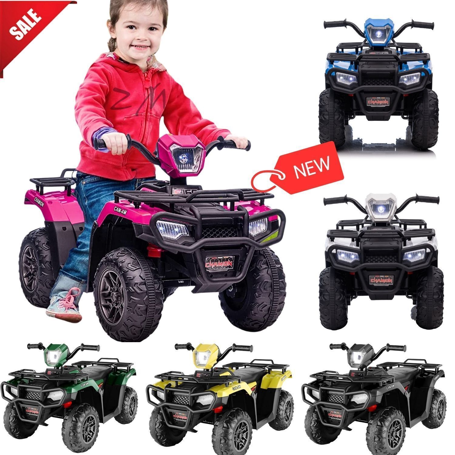 12V Electric Kids ATV Quad Car - Black, Suitable for Ages 3-6 Years
