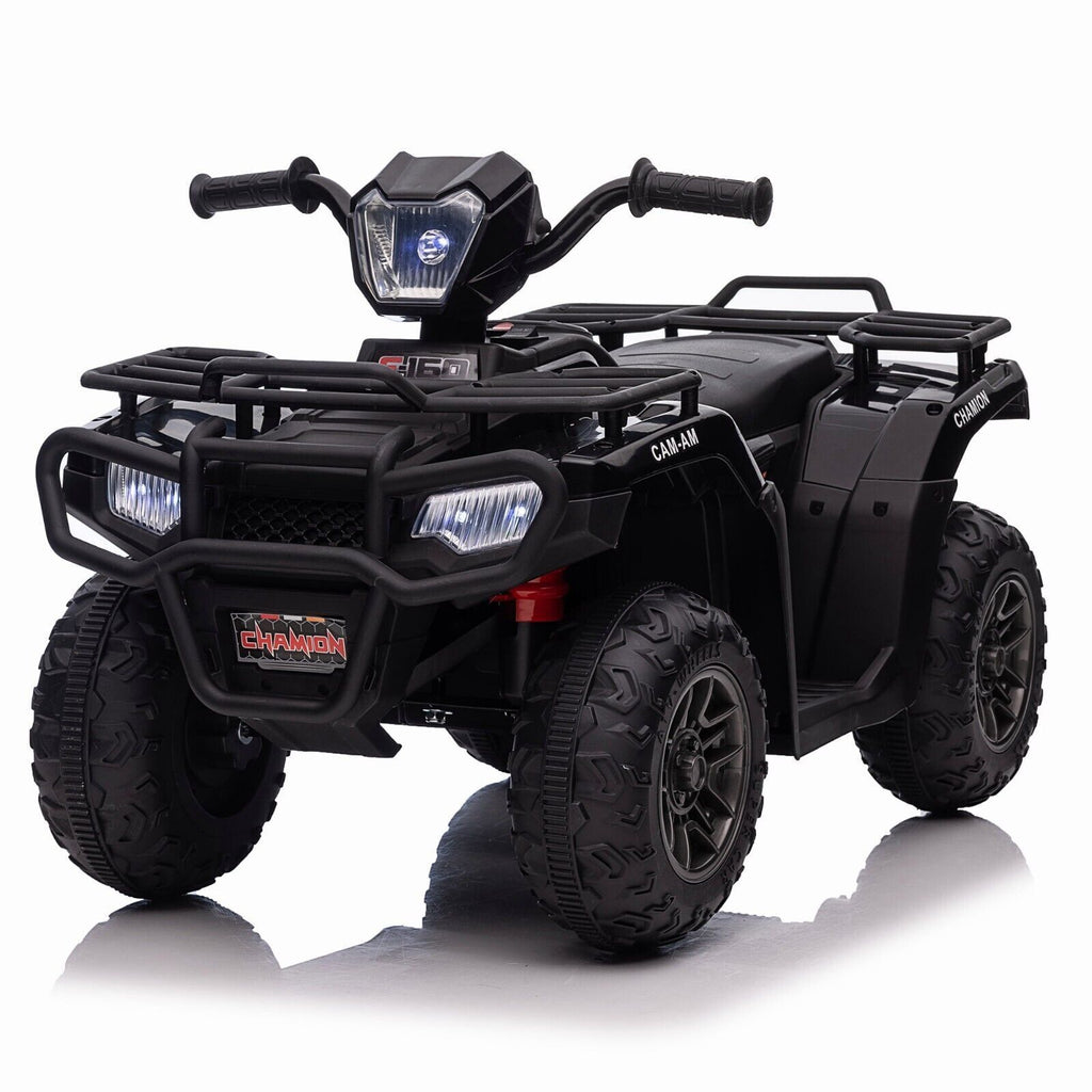 12V Electric Kids ATV Quad Car - Black, Suitable for Ages 3-6 Years