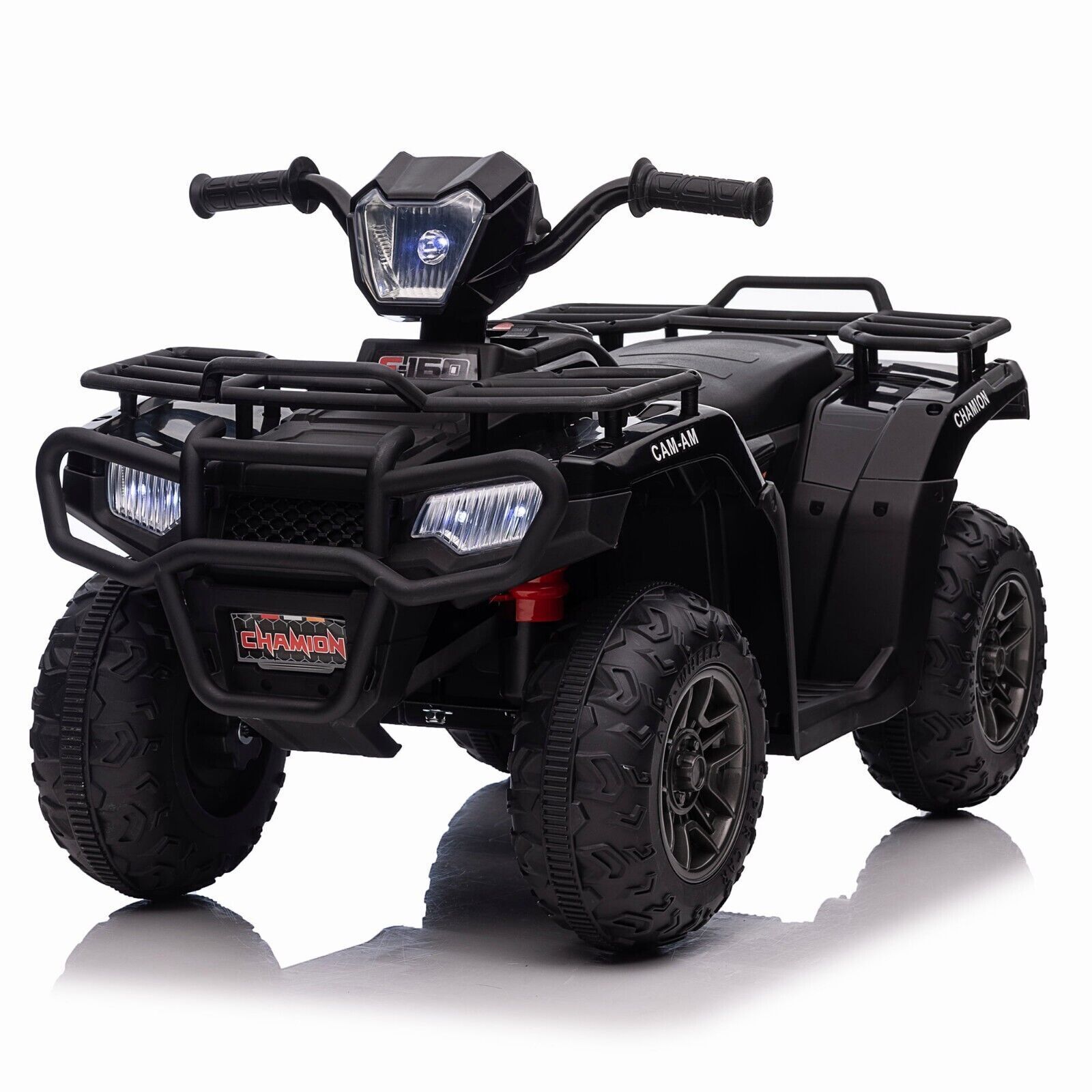 12V Electric ATV Quad for Kids Ages 3-6 in Sleek Black Design