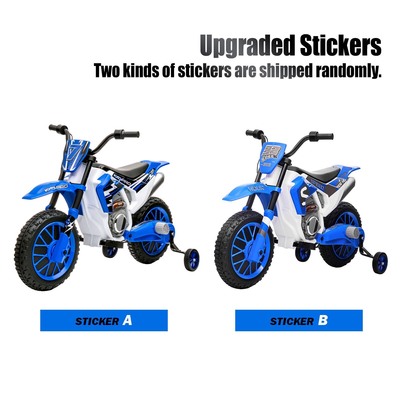 12V Electric Kids Ride On Dirt Bike with Training Wheels - Motorbike Fun for Little Riders