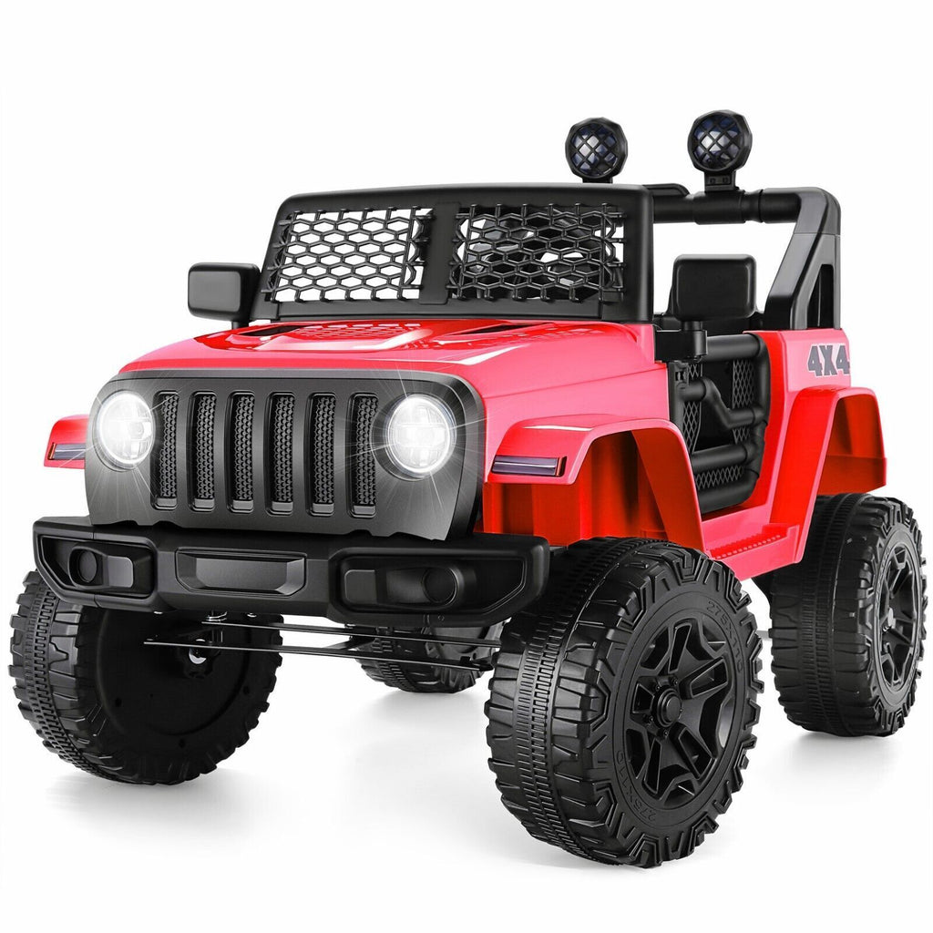 Electric Ride On Jeep for Kids with Parent Remote, Music & Headlights - 12V