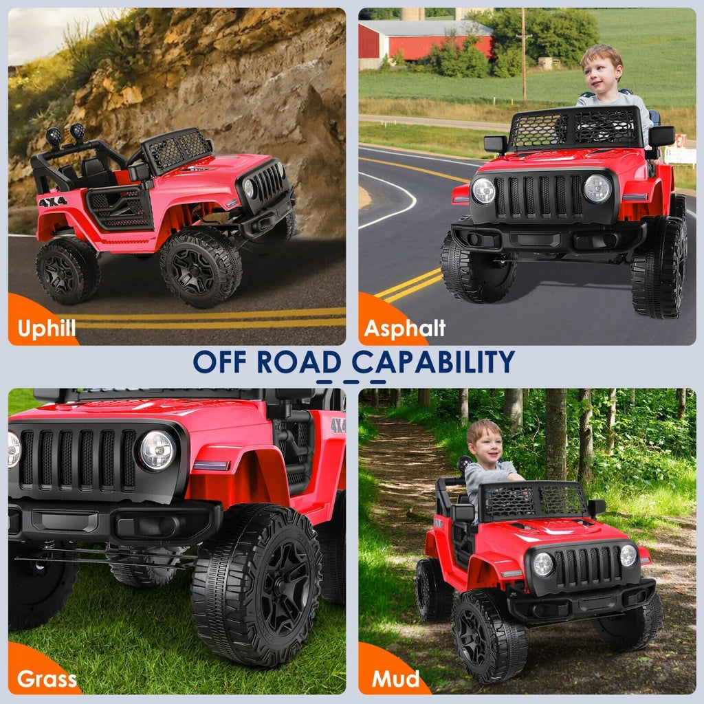Remote Control Electric Ride On Jeep for Kids - 12V Battery Powered Toy Car, Perfect Gift Idea
