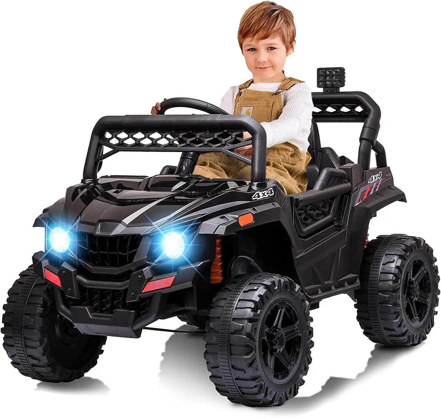 12V Electric Kids Truck Car with Remote Control, FM/LED Lights - Perfect Xmas Gift!