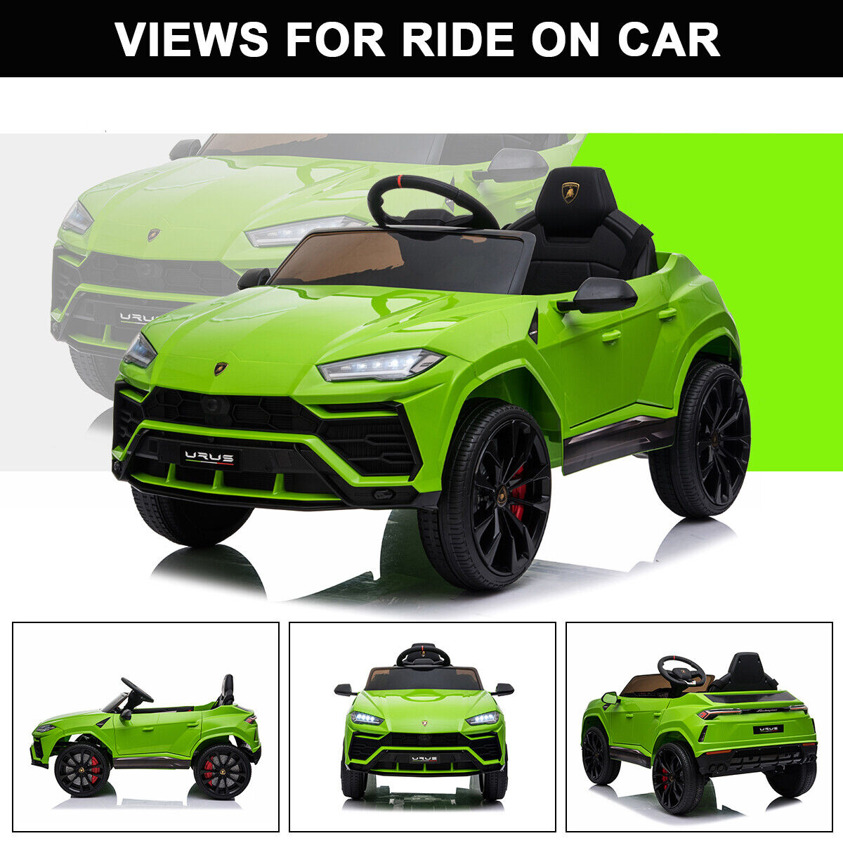 12V Electric Lamborghini Urus Kids Ride-On Car with Remote Control - Perfect Gift for Young Car Enthusiasts