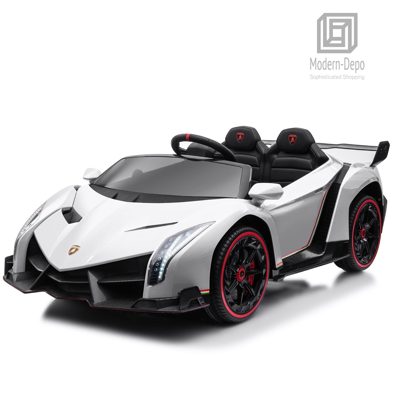 12V Electric Lamborghini Veneno Ride-On Car with Remote Control, Music, and Lights