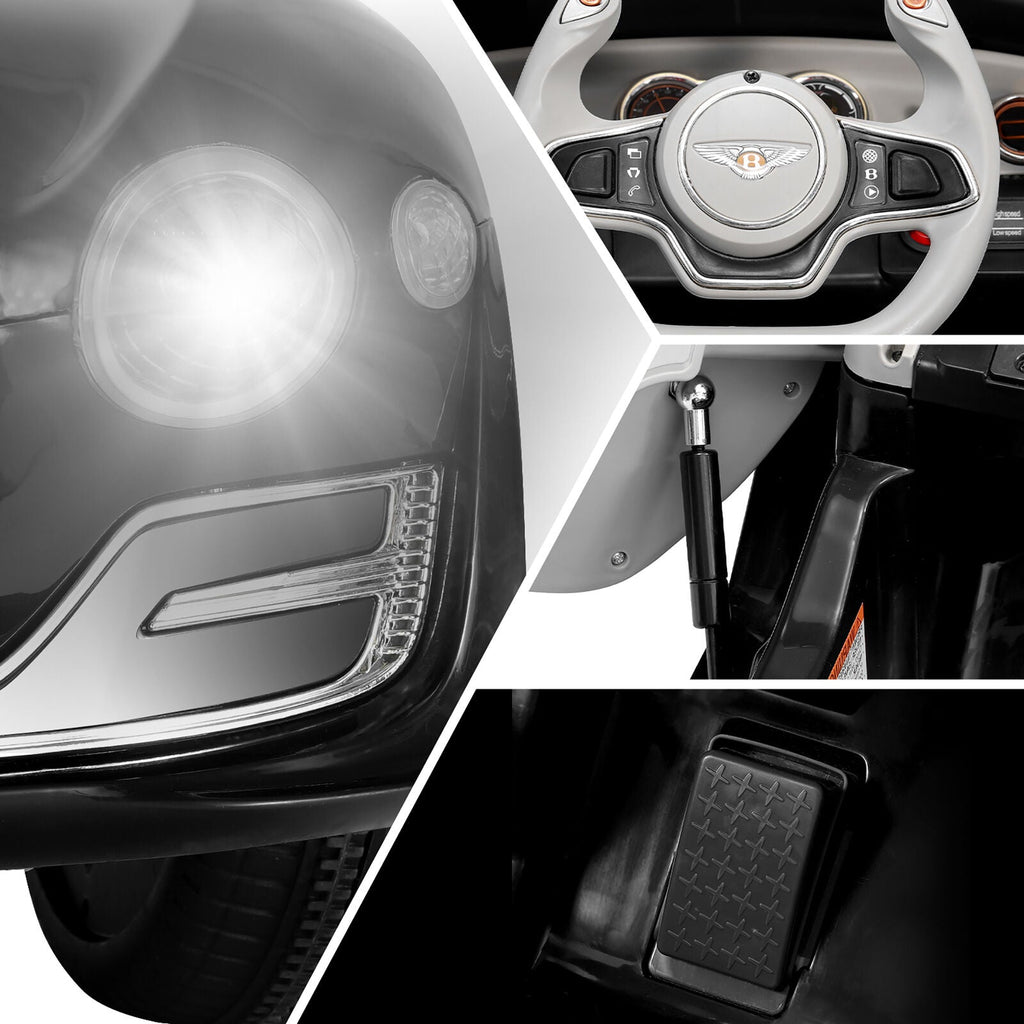 Licensed Bentley Style 12V Electric Ride-On Car with Remote Control - Battery Powered