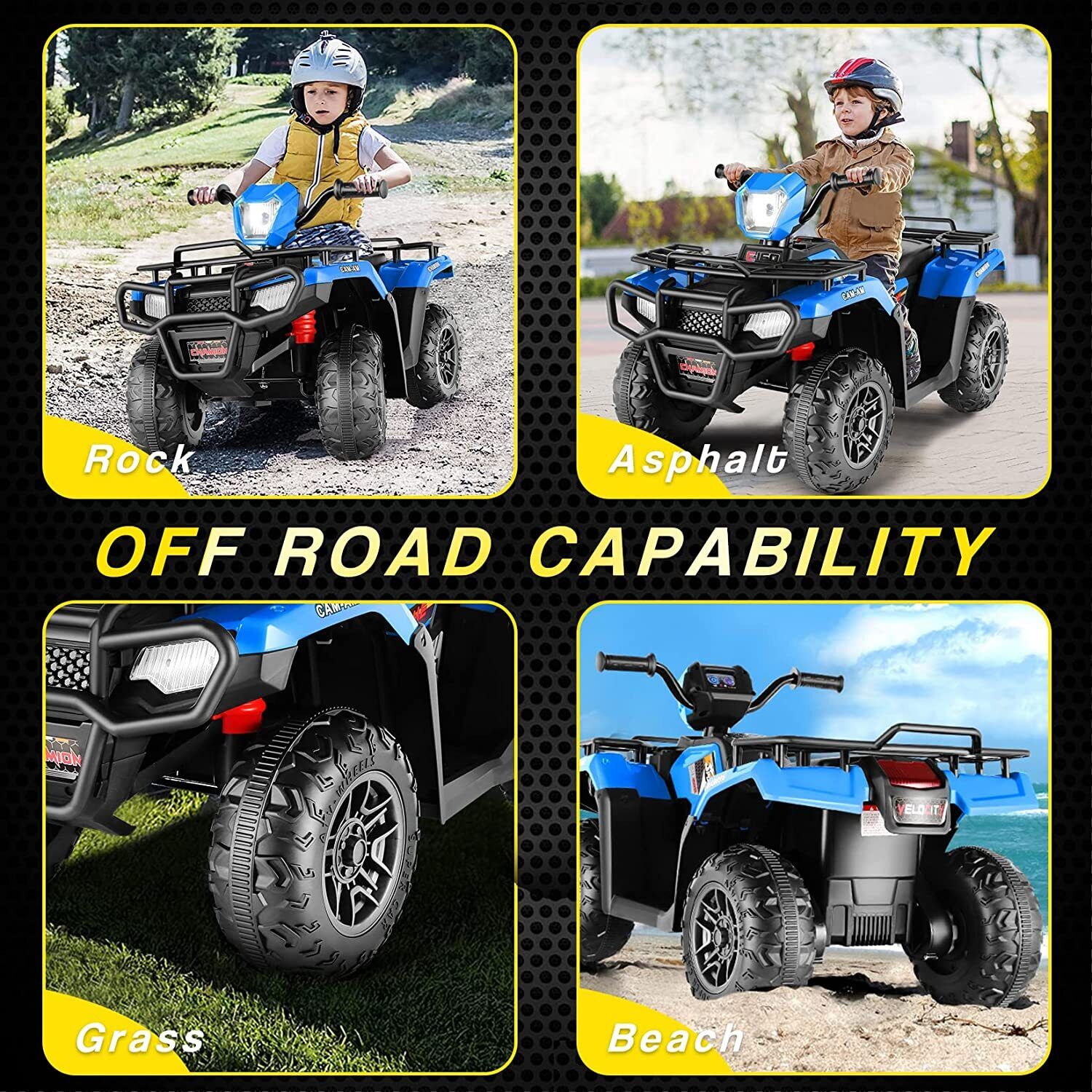 12V Electric Ride-On ATV for Kids with USB/MP3 Player - Perfect Gift for Ages 3-6!