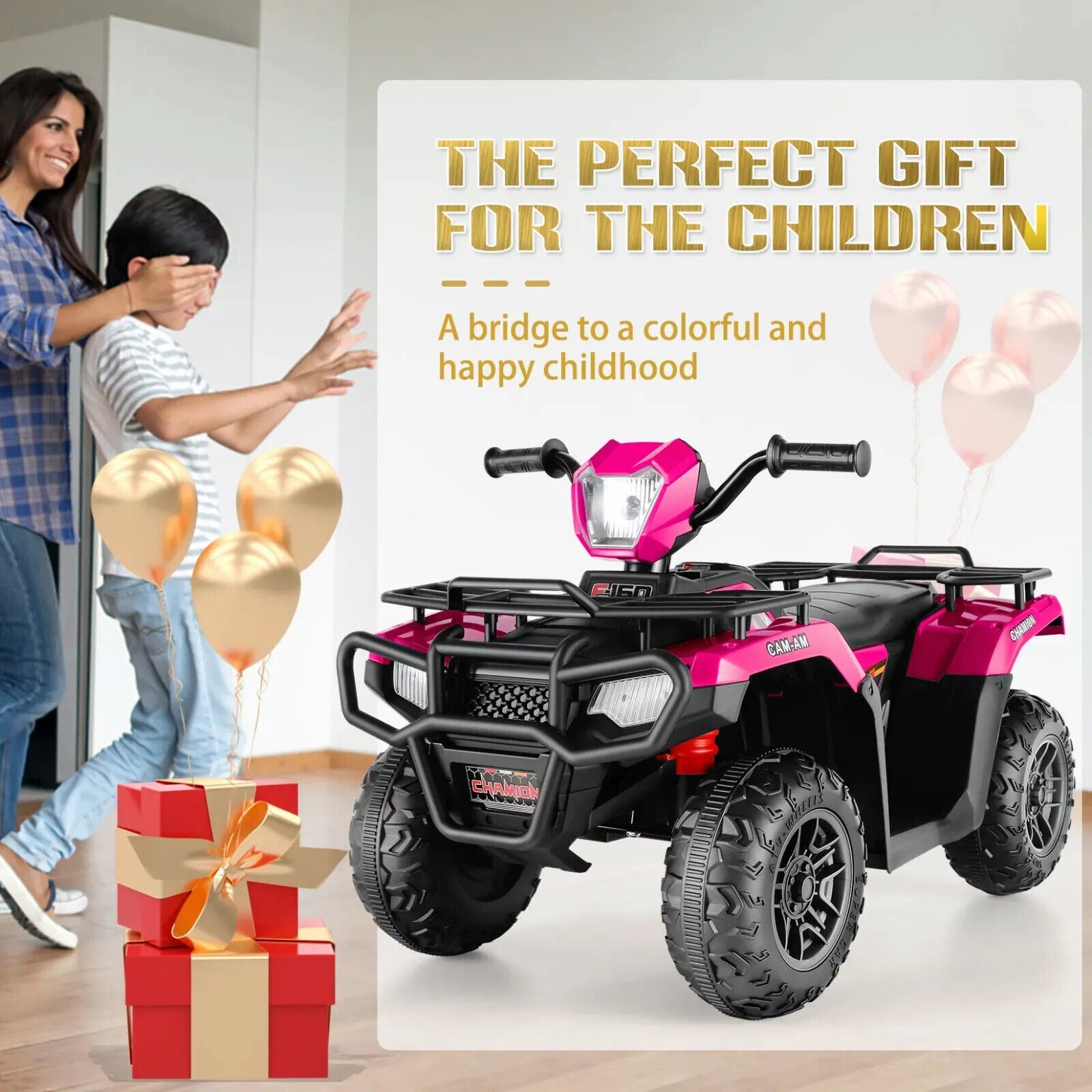 12V Electric Ride-On ATV for Kids with USB/MP3 Player - Perfect Gift for Ages 3-6!