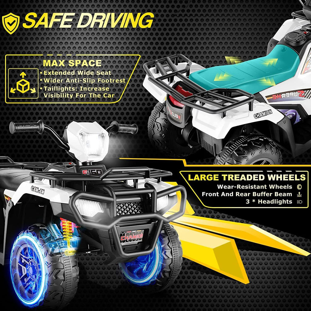 12V Electric Ride-On ATV for Kids with USB/MP3 Player - Perfect Gift for Ages 3-6!