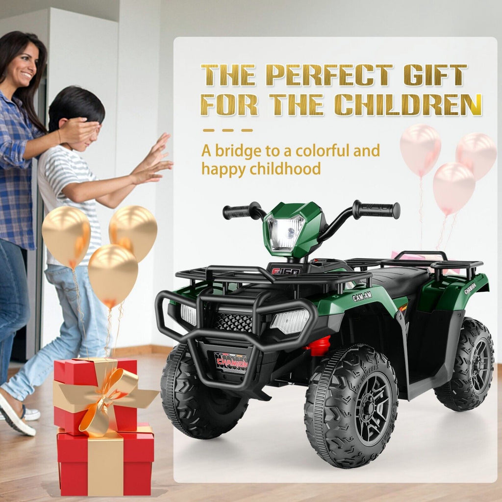 12V Electric Ride-On ATV for Kids with USB/MP3 Player - Perfect Gift for Ages 3-6!