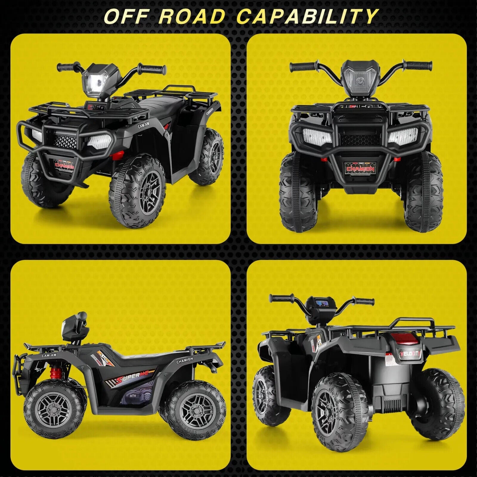 12V Electric Ride-On ATV for Kids with USB/MP3, Perfect Gift for Ages 3-6