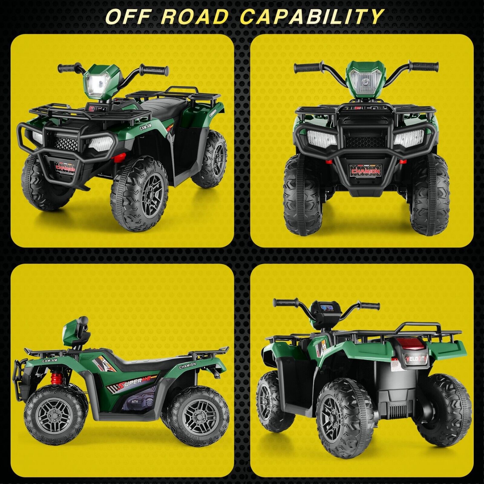12V Electric Ride-On ATV for Kids with USB/MP3, Perfect Gift for Ages 3-6